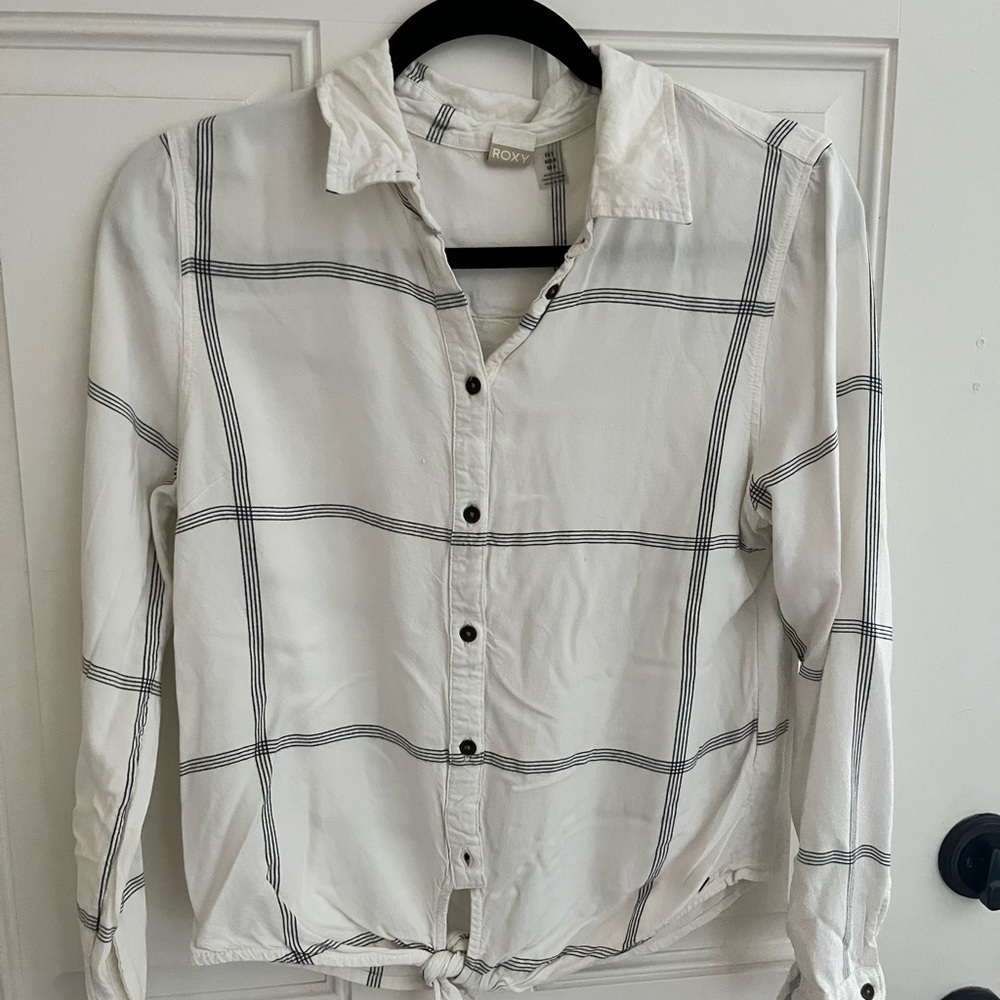 Roxy Black and White Checkered Men's Shirt